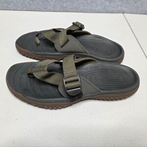 Keen Men's Solr Toe Post Sandal US 11 Army Green Hiking Thong Sandals